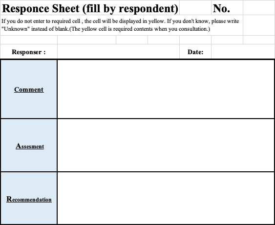 図 2 - 2　Response Sheet